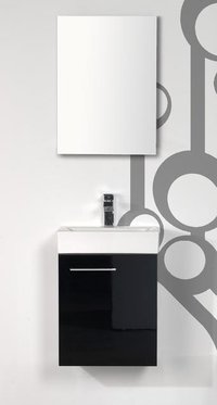 Onnline Mini 45 kylpyhuonekaluste musta kokonaisuus